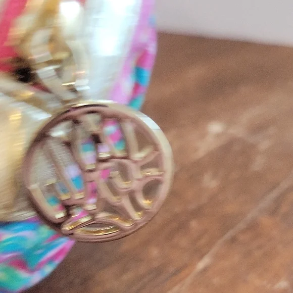 Lilly Pulitzer Pink and Green Floral Cosmetic Bag - Picture 3 of 9